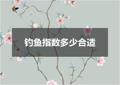 钓鱼指数多少合适