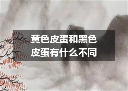 黄色皮蛋和黑色皮蛋有什么不同