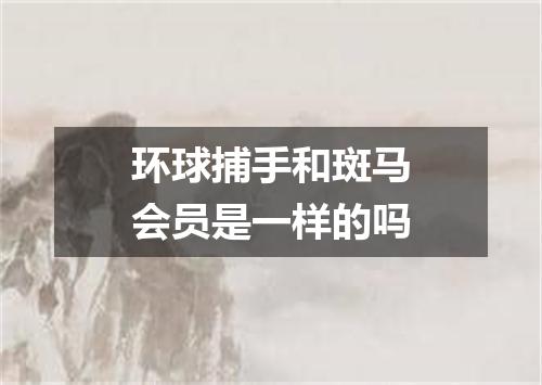 环球捕手和斑马会员是一样的吗