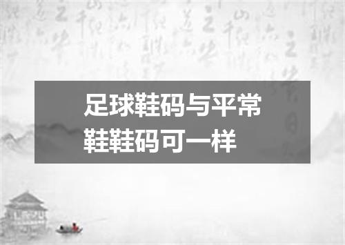 足球鞋码与平常鞋鞋码可一样