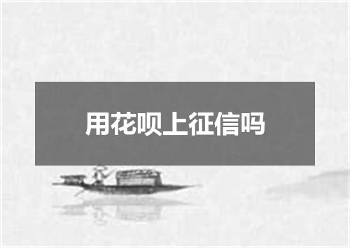 用花呗上征信吗