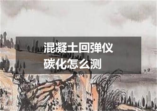 混凝土回弹仪碳化怎么测