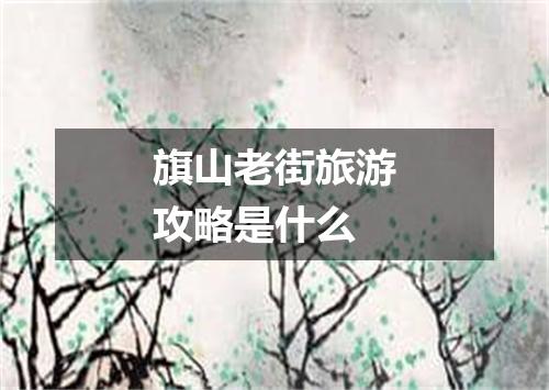 旗山老街旅游攻略是什么