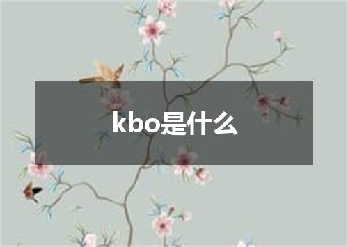 kbo是什么