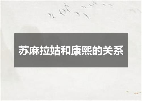 苏麻拉姑和康熙的关系