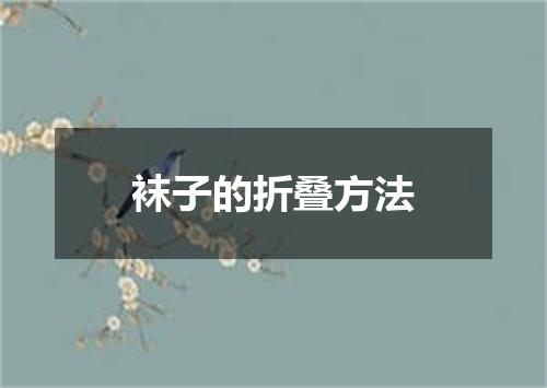 袜子的折叠方法