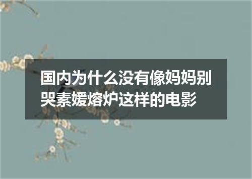国内为什么没有像妈妈别哭素媛熔炉这样的电影