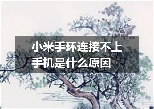 小米手环连接不上手机是什么原因
