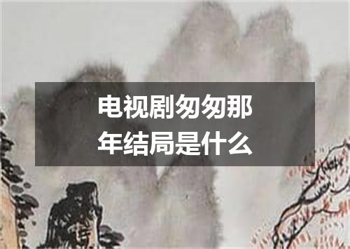 电视剧匆匆那年结局是什么