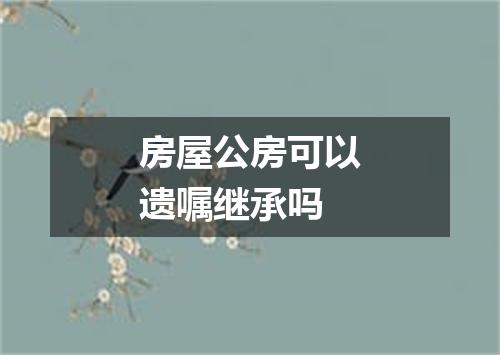 房屋公房可以遗嘱继承吗
