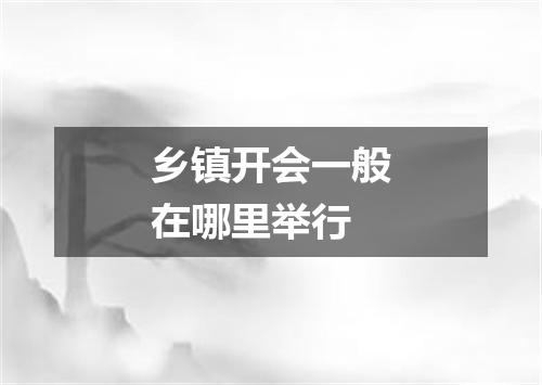乡镇开会一般在哪里举行