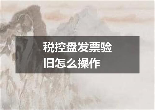 税控盘发票验旧怎么操作