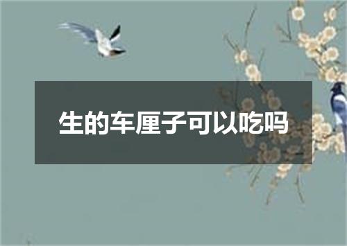 生的车厘子可以吃吗