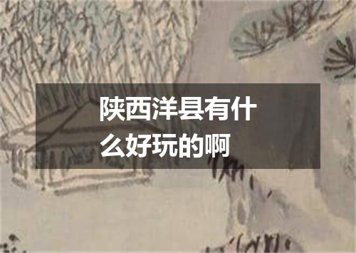 陕西洋县有什么好玩的啊