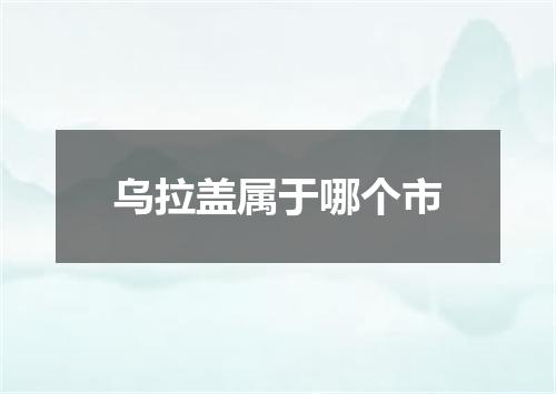 乌拉盖属于哪个市