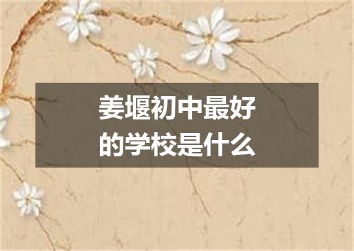 姜堰初中最好的学校是什么