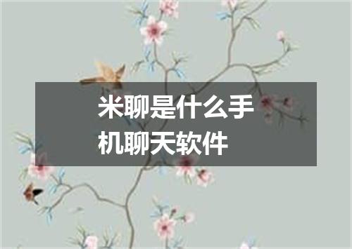 米聊是什么手机聊天软件