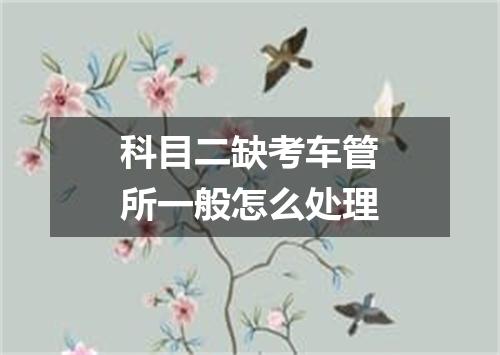 科目二缺考车管所一般怎么处理