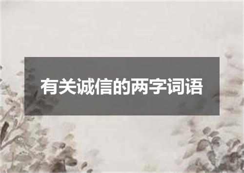 有关诚信的两字词语