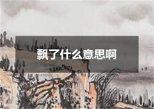 飘了什么意思啊