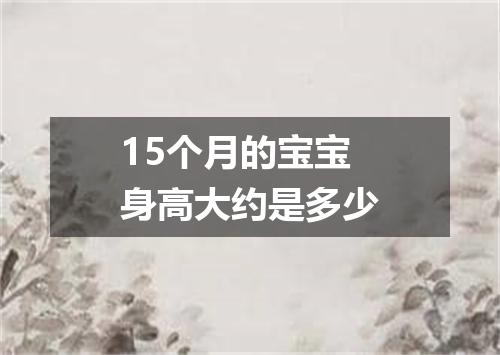 15个月的宝宝身高大约是多少