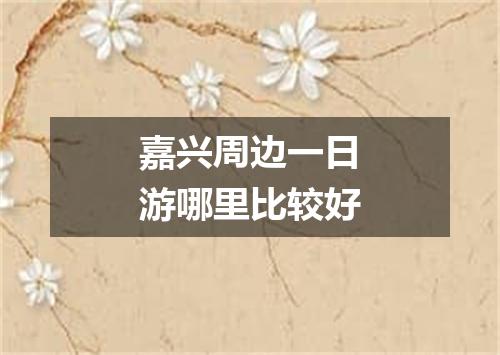 嘉兴周边一日游哪里比较好