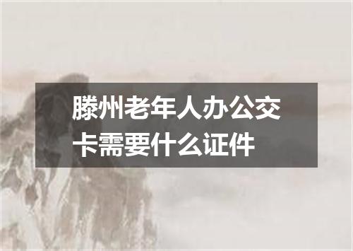 滕州老年人办公交卡需要什么证件