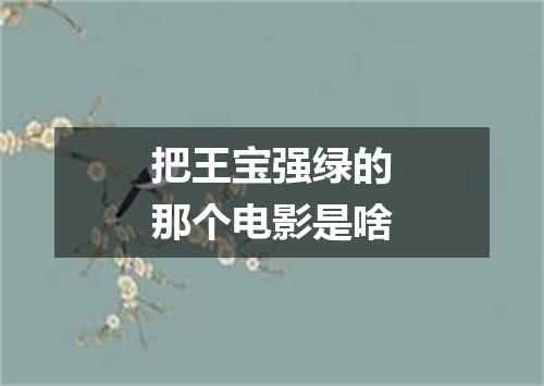 把王宝强绿的那个电影是啥