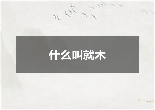 什么叫就木