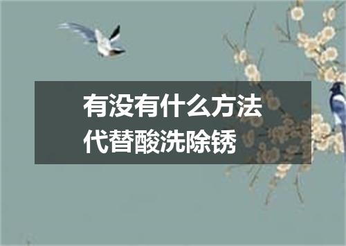 有没有什么方法代替酸洗除锈