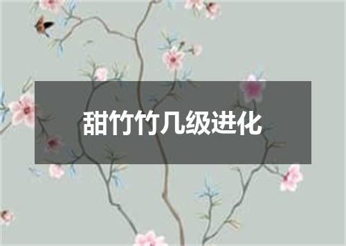 甜竹竹几级进化