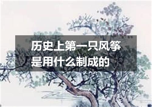 历史上第一只风筝是用什么制成的