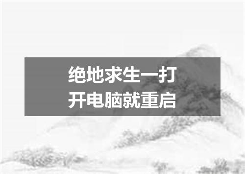 绝地求生一打开电脑就重启