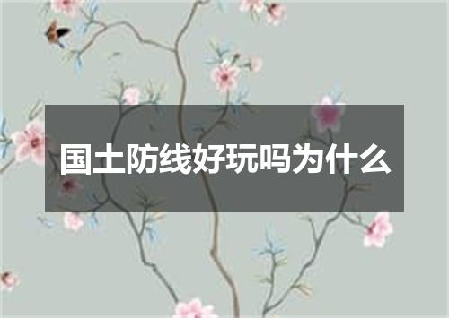 国土防线好玩吗为什么