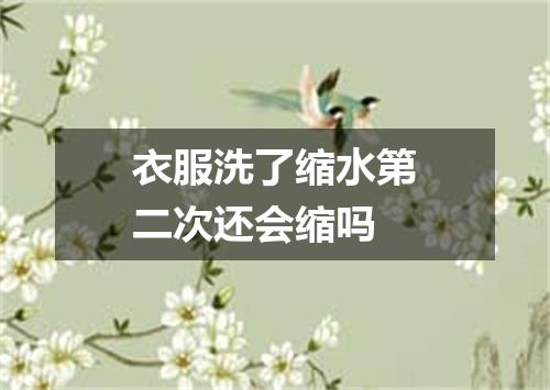 衣服洗了缩水第二次还会缩吗