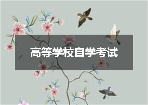 高等学校自学考试