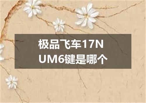 极品飞车17NUM6键是哪个