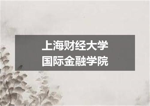 上海财经大学国际金融学院