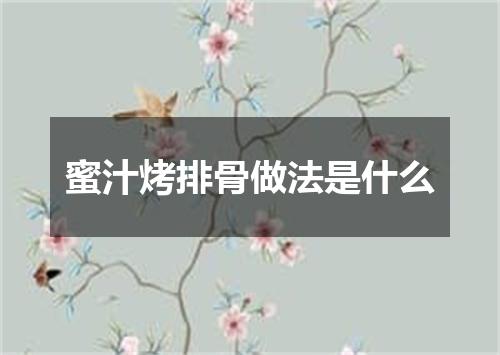 蜜汁烤排骨做法是什么