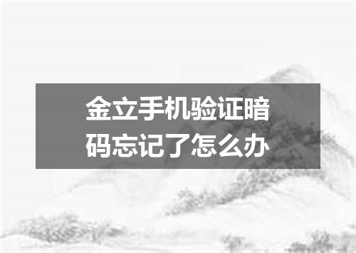 金立手机验证暗码忘记了怎么办