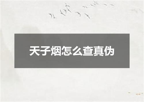 天子烟怎么查真伪