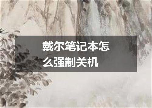 戴尔笔记本怎么强制关机