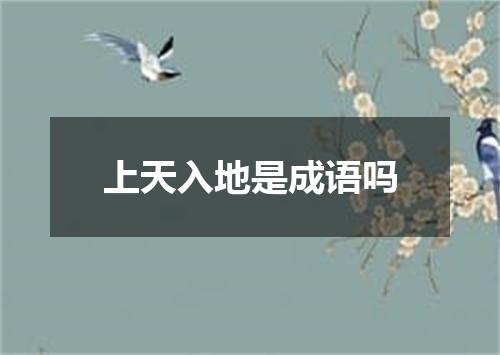 上天入地是成语吗