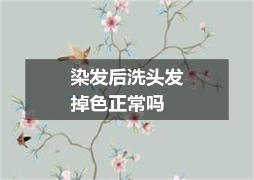 染发后洗头发掉色正常吗