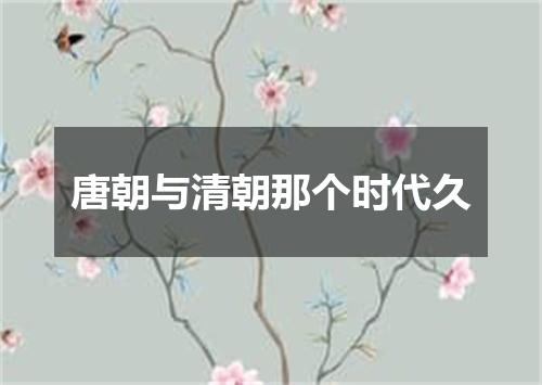 唐朝与清朝那个时代久