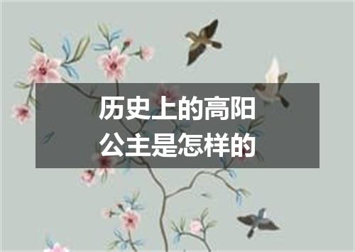 历史上的高阳公主是怎样的