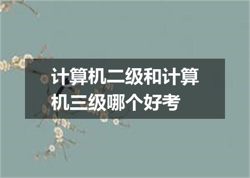 计算机二级和计算机三级哪个好考