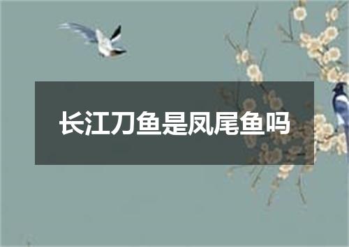 长江刀鱼是凤尾鱼吗
