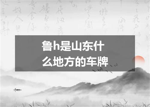鲁h是山东什么地方的车牌