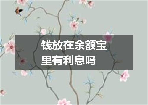钱放在余额宝里有利息吗